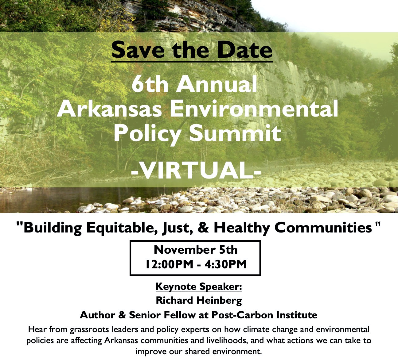 Sixth Annual Arkansas Environmental Policy Summit